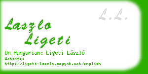 laszlo ligeti business card