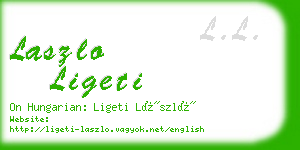 laszlo ligeti business card